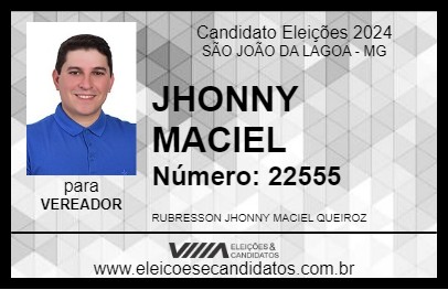 Candidato JHONNY MACIEL 2024 - SÃO JOÃO DA LAGOA - Eleições