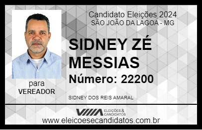 Candidato SIDNEY ZÉ MESSIAS 2024 - SÃO JOÃO DA LAGOA - Eleições