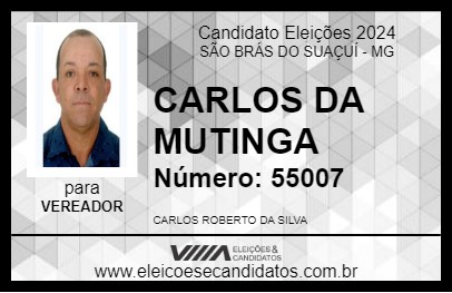 Candidato CARLOS DA MUTINGA 2024 - SÃO BRÁS DO SUAÇUÍ - Eleições