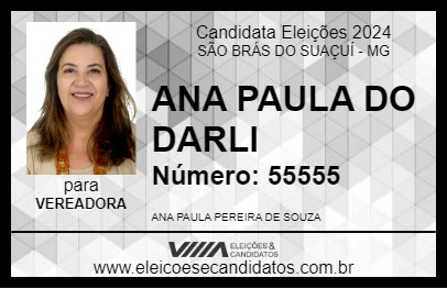 Candidato ANA PAULA DO DARLI 2024 - SÃO BRÁS DO SUAÇUÍ - Eleições