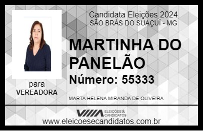 Candidato MARTINHA DO PANELÃO 2024 - SÃO BRÁS DO SUAÇUÍ - Eleições