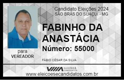 Candidato FABINHO DA ANASTÁCIA 2024 - SÃO BRÁS DO SUAÇUÍ - Eleições