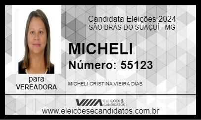 Candidato MICHELI 2024 - SÃO BRÁS DO SUAÇUÍ - Eleições