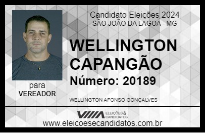 Candidato WELLINGTON CAPANGÃO 2024 - SÃO JOÃO DA LAGOA - Eleições