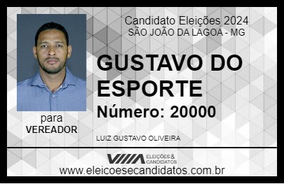 Candidato GUSTAVO DO ESPORTE 2024 - SÃO JOÃO DA LAGOA - Eleições