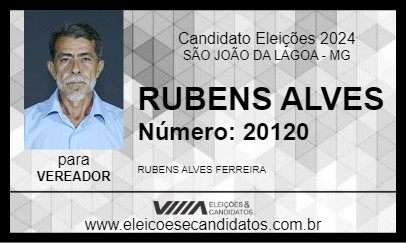 Candidato RUBENS ALVES 2024 - SÃO JOÃO DA LAGOA - Eleições