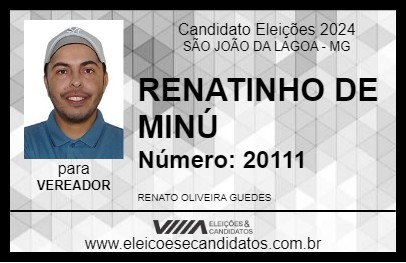 Candidato RENATINHO DE MINÚ 2024 - SÃO JOÃO DA LAGOA - Eleições