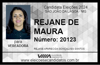 Candidato REJANE DE MAURA 2024 - SÃO JOÃO DA LAGOA - Eleições