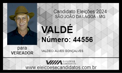 Candidato VALDÉ 2024 - SÃO JOÃO DA LAGOA - Eleições