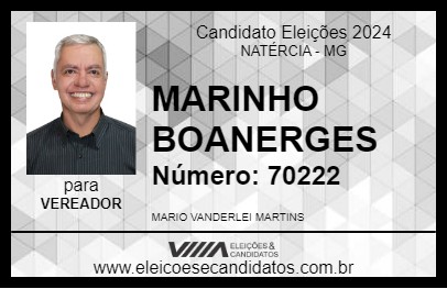 Candidato MARINHO BOANERGES 2024 - NATÉRCIA - Eleições