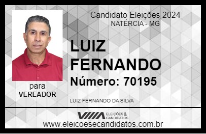 Candidato LUIZ FERNANDO 2024 - NATÉRCIA - Eleições