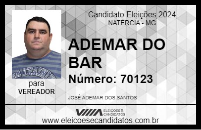 Candidato ADEMAR DO BAR 2024 - NATÉRCIA - Eleições