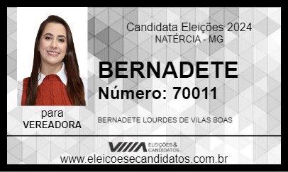 Candidato BERNADETE 2024 - NATÉRCIA - Eleições