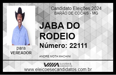 Candidato JABA DO RODEIO 2024 - BARÃO DE COCAIS - Eleições