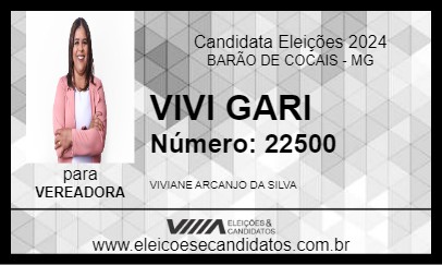 Candidato VIVI GARI 2024 - BARÃO DE COCAIS - Eleições