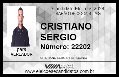 Candidato CRISTIANO SERGIO 2024 - BARÃO DE COCAIS - Eleições