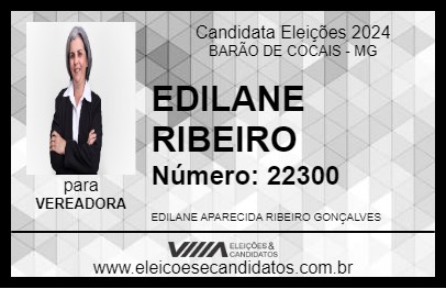 Candidato EDILANE RIBEIRO 2024 - BARÃO DE COCAIS - Eleições