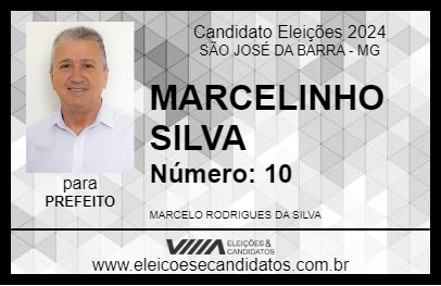 Candidato MARCELINHO SILVA 2024 - SÃO JOSÉ DA BARRA - Eleições