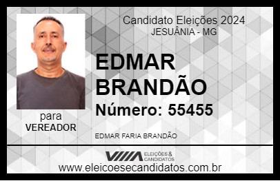 Candidato EDMAR BRANDÃO 2024 - JESUÂNIA - Eleições