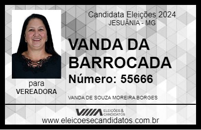 Candidato VANDA DA BARROCADA 2024 - JESUÂNIA - Eleições