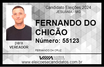 Candidato FERNANDO DO CHICÃO 2024 - JESUÂNIA - Eleições