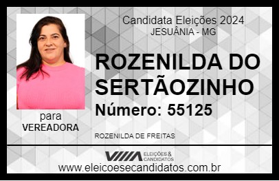 Candidato ROZENILDA DO SERTÃOZINHO 2024 - JESUÂNIA - Eleições