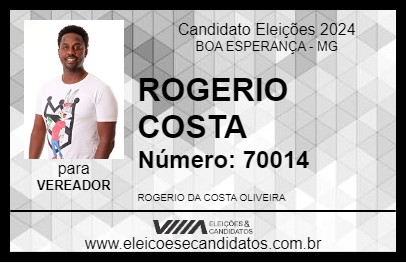 Candidato ROGERIO COSTA 2024 - BOA ESPERANÇA - Eleições