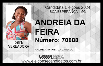 Candidato ANDREIA DA FEIRA 2024 - BOA ESPERANÇA - Eleições