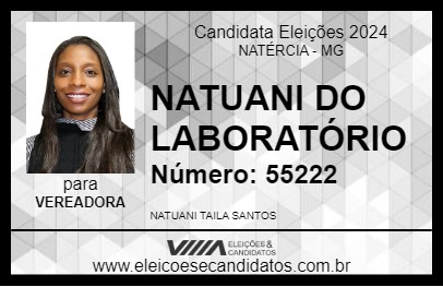 Candidato NATUANI DO LABORATÓRIO 2024 - NATÉRCIA - Eleições