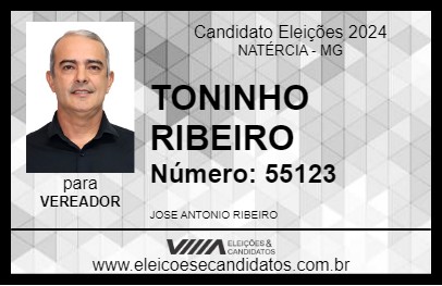 Candidato TONINHO RIBEIRO 2024 - NATÉRCIA - Eleições