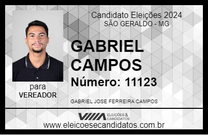 Candidato GABRIEL CAMPOS 2024 - SÃO GERALDO - Eleições