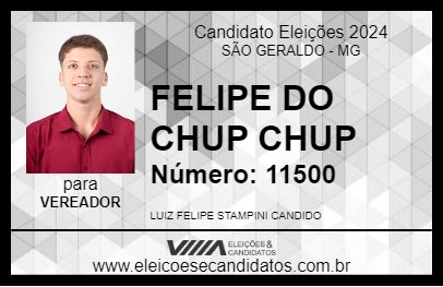 Candidato FELIPE DO CHUP CHUP 2024 - SÃO GERALDO - Eleições