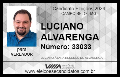 Candidato LUCIANO ALVARENGA 2024 - CAMPO BELO - Eleições