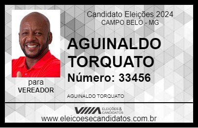 Candidato AGUINALDO TORQUATO 2024 - CAMPO BELO - Eleições