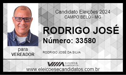 Candidato RODRIGO JOSÉ 2024 - CAMPO BELO - Eleições