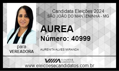 Candidato AUREA 2024 - SÃO JOÃO DO MANTENINHA - Eleições