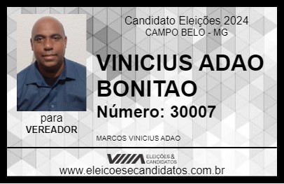 Candidato VINICIUS ADAO BONITAO 2024 - CAMPO BELO - Eleições