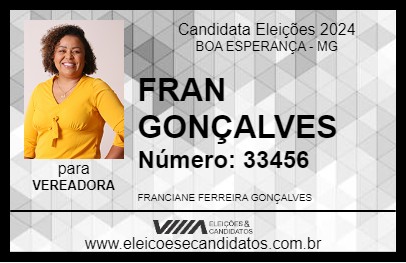 Candidato FRAN GONÇALVES 2024 - BOA ESPERANÇA - Eleições