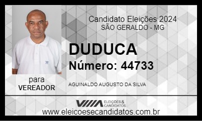 Candidato DUDUCA 2024 - SÃO GERALDO - Eleições