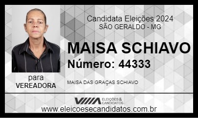 Candidato MAISA SCHIAVO 2024 - SÃO GERALDO - Eleições