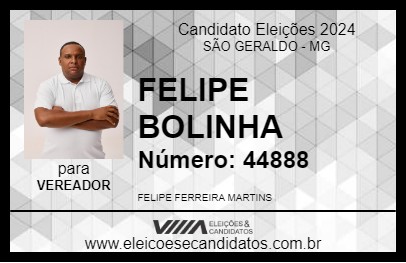 Candidato FELIPE BOLINHA 2024 - SÃO GERALDO - Eleições