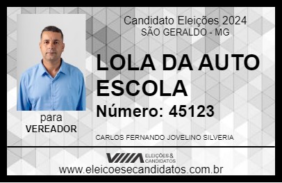 Candidato LOLA DA AUTO ESCOLA 2024 - SÃO GERALDO - Eleições