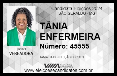 Candidato TÂNIA ENFERMEIRA 2024 - SÃO GERALDO - Eleições