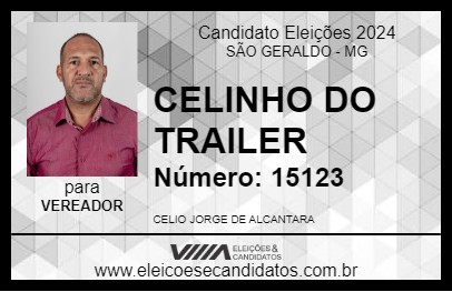 Candidato CELINHO DO TRAILER 2024 - SÃO GERALDO - Eleições