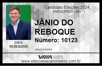 Candidato JÂNIO DO REBOQUE 2024 - PARAOPEBA - Eleições