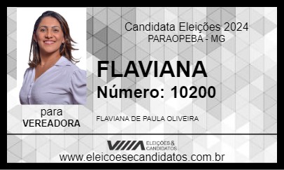 Candidato FLAVIANA 2024 - PARAOPEBA - Eleições