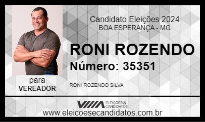 Candidato RONI ROZENDO 2024 - BOA ESPERANÇA - Eleições