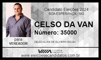 Candidato CELSO DA VAN 2024 - BOA ESPERANÇA - Eleições