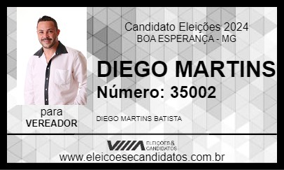 Candidato DIEGO MARTINS 2024 - BOA ESPERANÇA - Eleições