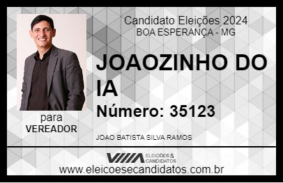 Candidato JOAOZINHO DO IA 2024 - BOA ESPERANÇA - Eleições